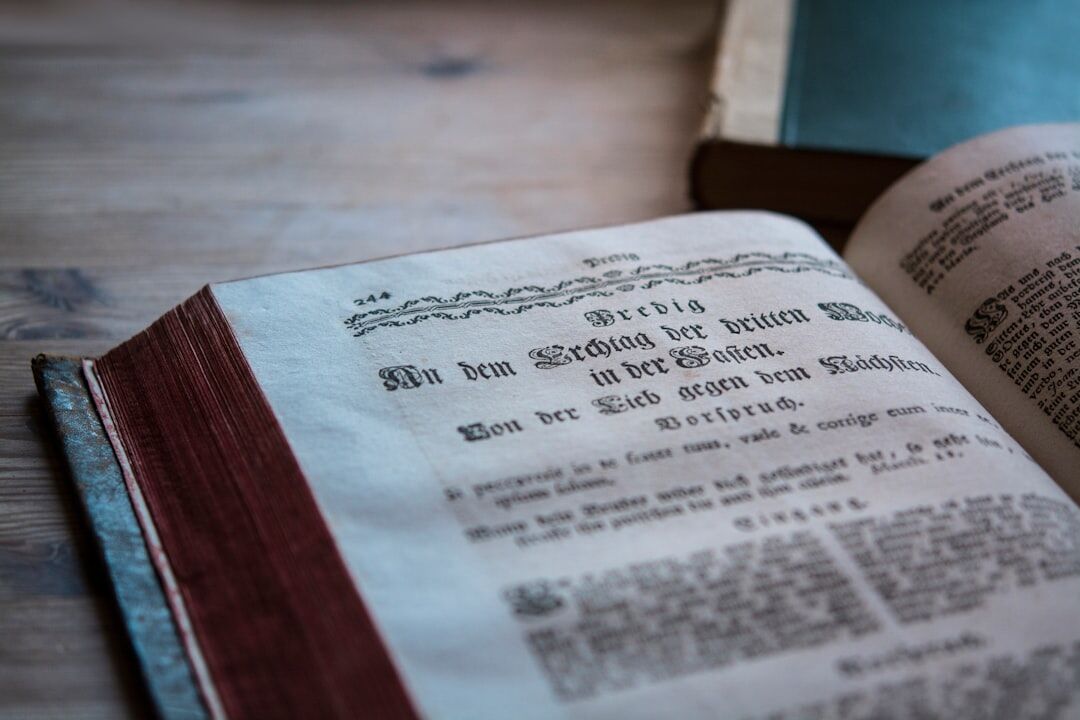 mystery book on wooden table